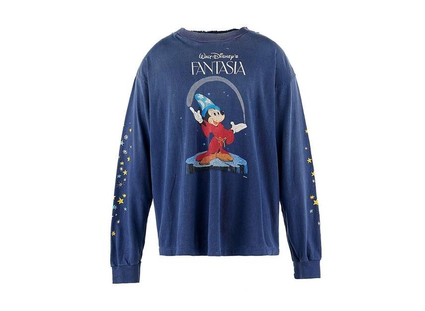 SAINT Mxxxxxx x Disney FANTASIA DNF Long Tee T-shirt Navy | eBay