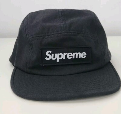 FW18 Supreme Military Camp Cap Hat Black Box logo | eBay