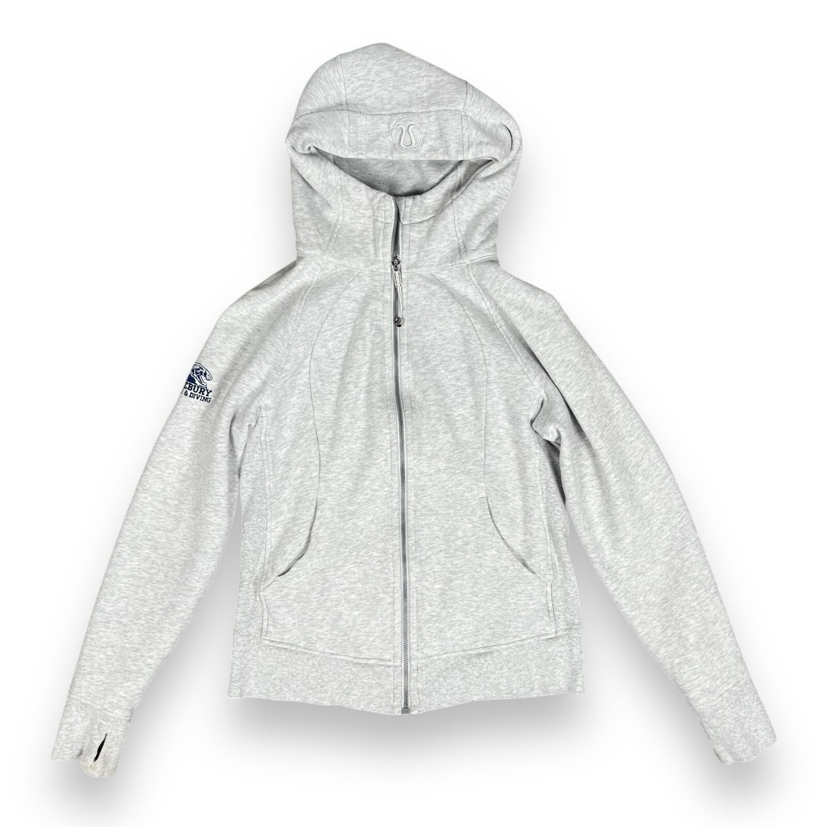 Lululemon Scuba Hoodie Full Zip Heathered Light Grey Athletic
