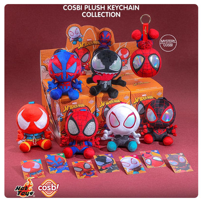HOT TOYS X Marvel Spider-Man COSBI Series Plush Blind Box Keychain