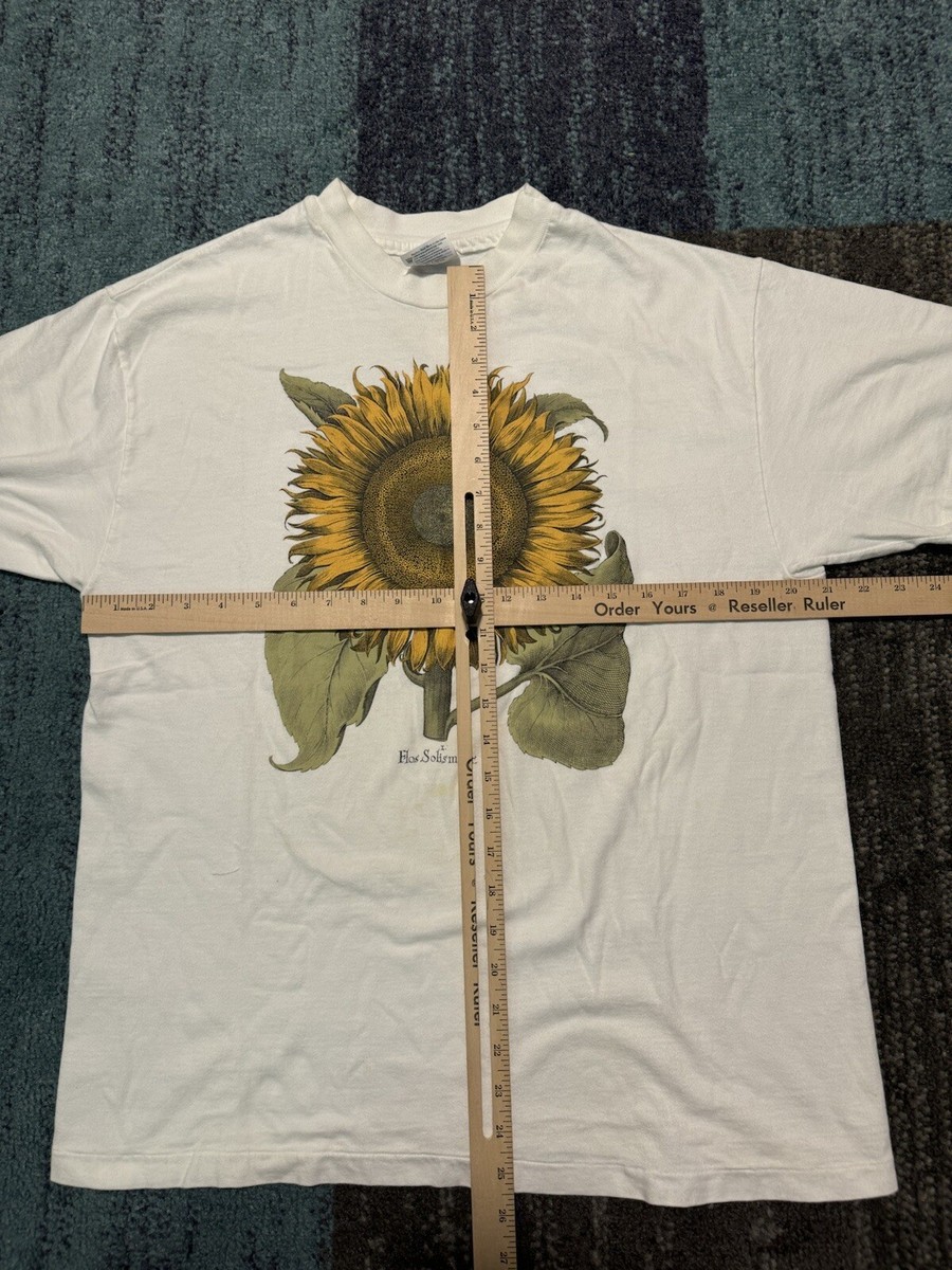 Vintage 90s Flos Solis Maior /Large Sunflower Art T-Shirt Very