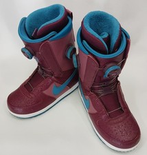 Nike Zoom Force 1 ZF1 x BOA Snowboard Boots Maroon Teal Womens 7.5