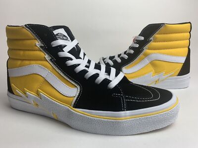 Vans Sk8-Hi Lightning Bolt Suede Skate Shoes Freesia Yellow Black