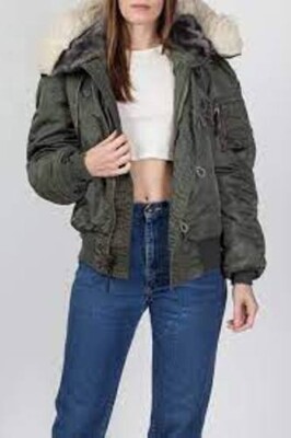 Vintage ALPHA INDUSTRIES N-2B Flying Mans Fur Hooded Parka Jacket