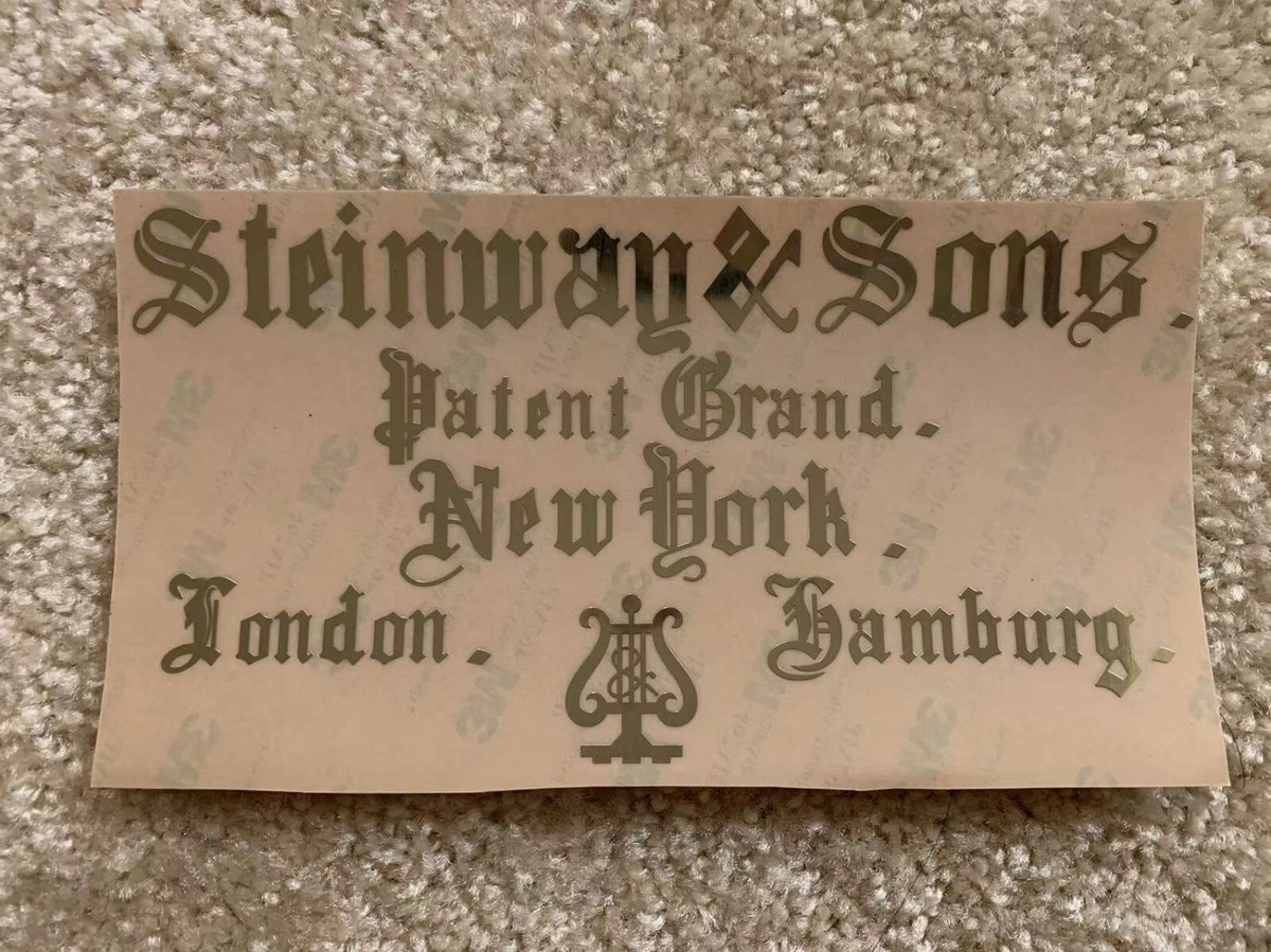 Steinway Grand Piano Older version Fallboard Decals Pack of 2 | eBay