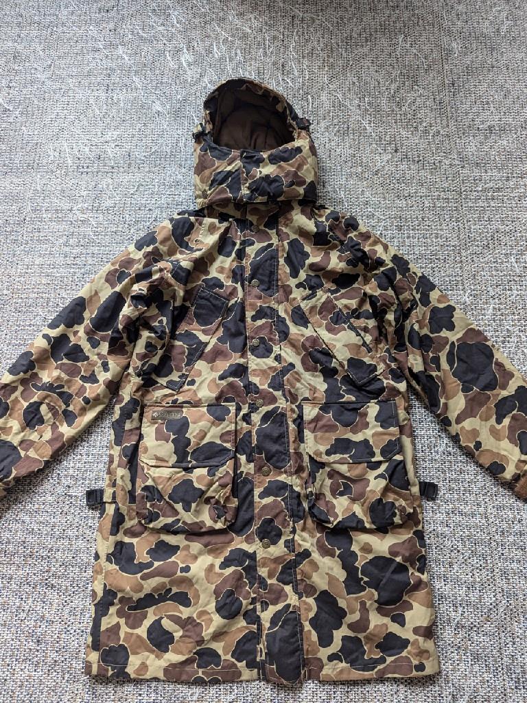 vintage COLUMBIA fishtail PARKA camouflage L woodland M51 military