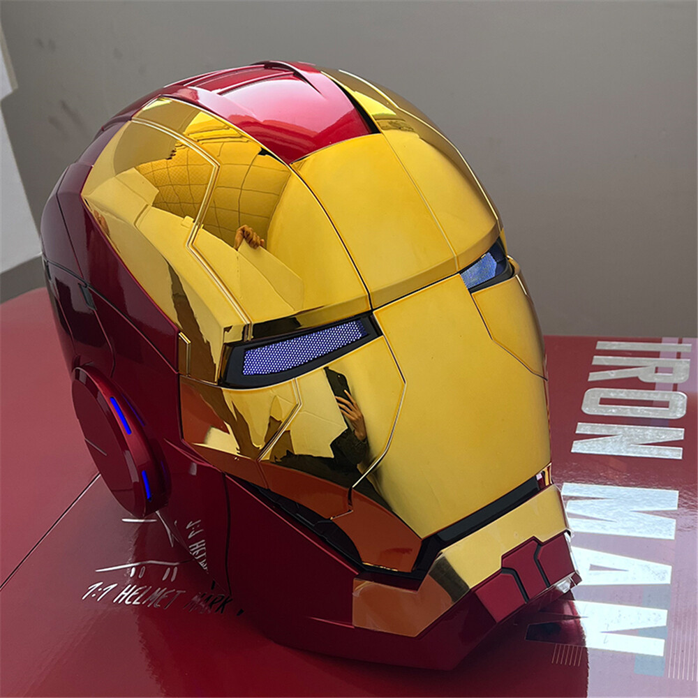 New Iron Man MK5 Helmet Gold Edition 1:1 Wearable Voice Control