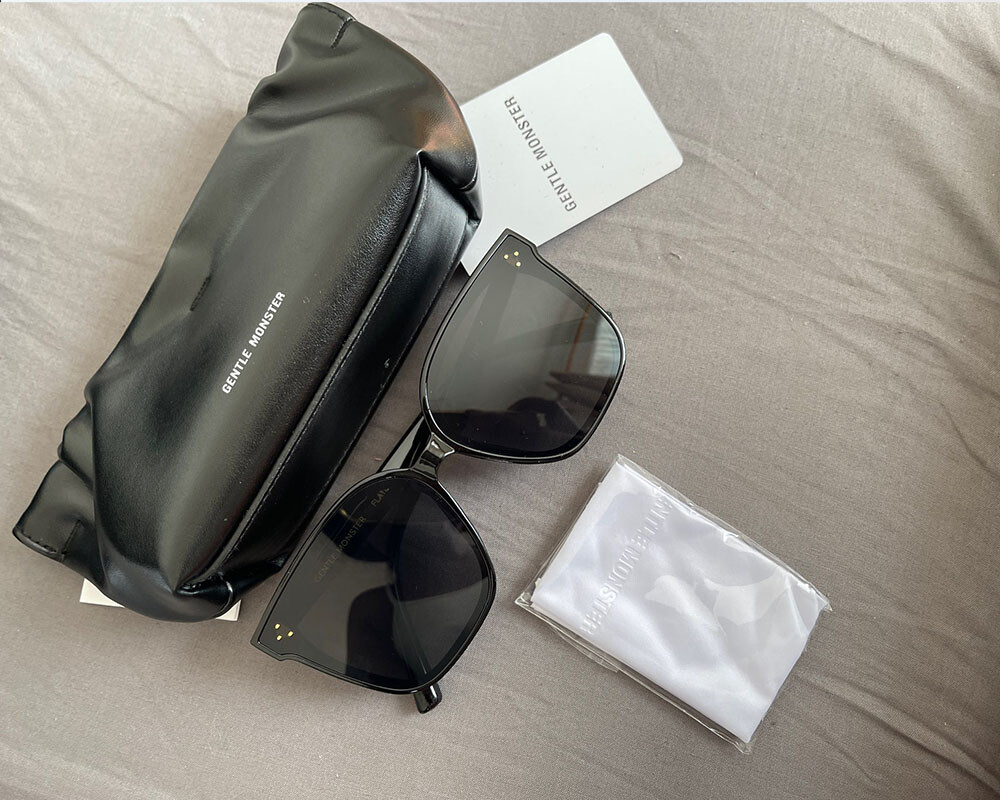 Gentle Monster Her 01 Unisex Sunglasses Black Package Zeiss Lenses