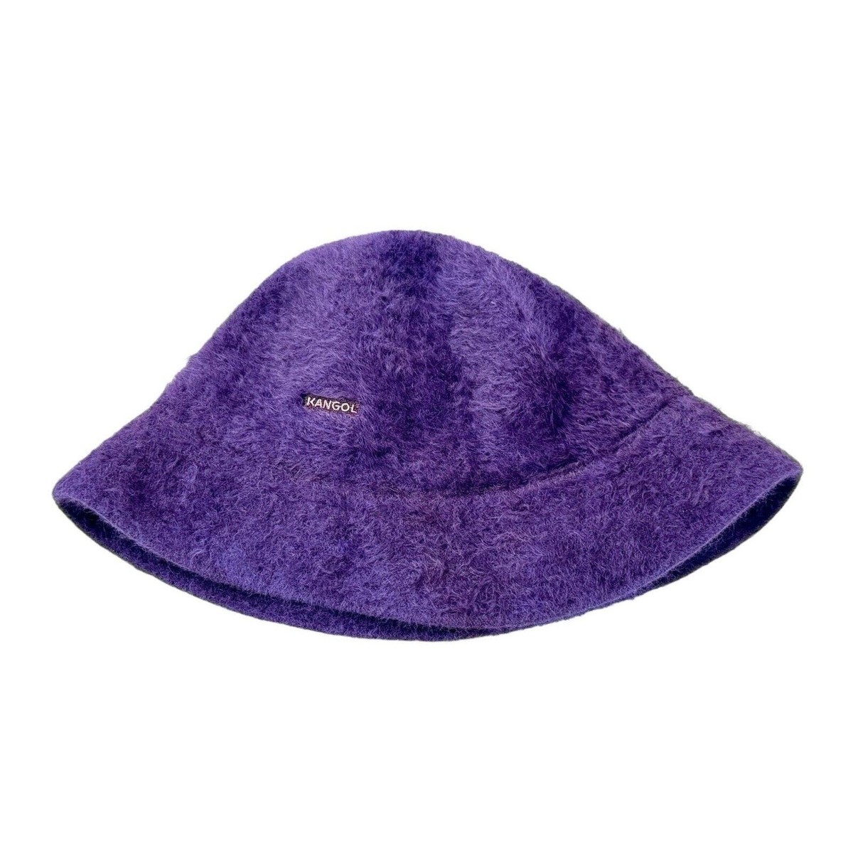 Vintage KANGOL Furgora Trilby Rabbit Angora Furry Purple Bucket