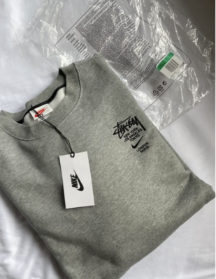 Nike x Stussy International Crewneck Sweatshirt Heather Grey - S/S