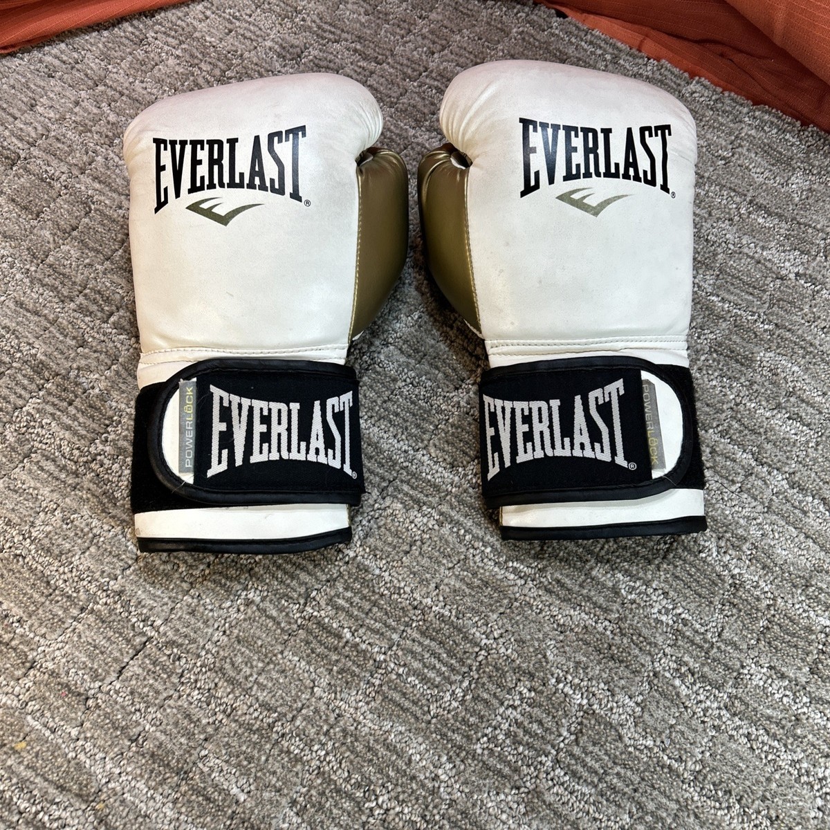 Everlast Powerlock Boxing Gloves Power Lock White & Gold 12 Oz | eBay