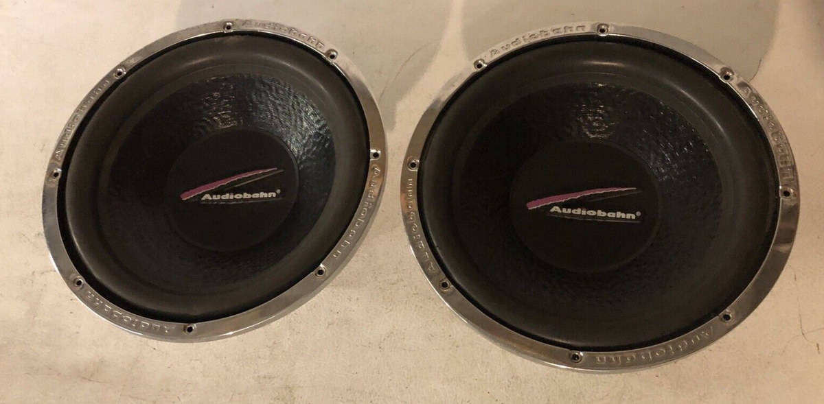 2/Pair Vintage Audiobahn AW1251T Subwoofers Old School Rare-Used