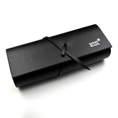 NEW! Montblanc Black Leather Eyeglasses Sunglasses Case - Booklet+
