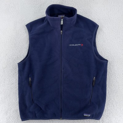 Patagonia Synchilla Vest Mens XL Navy Blue Fleece Full Zip Citi