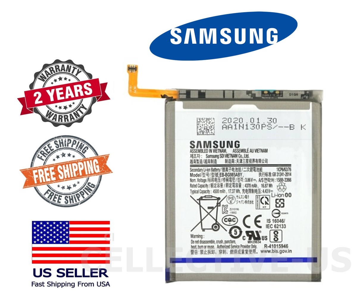 New OEM Samsung Galaxy S20 PLUS 5G Battery EB-BG985ABY Genuine