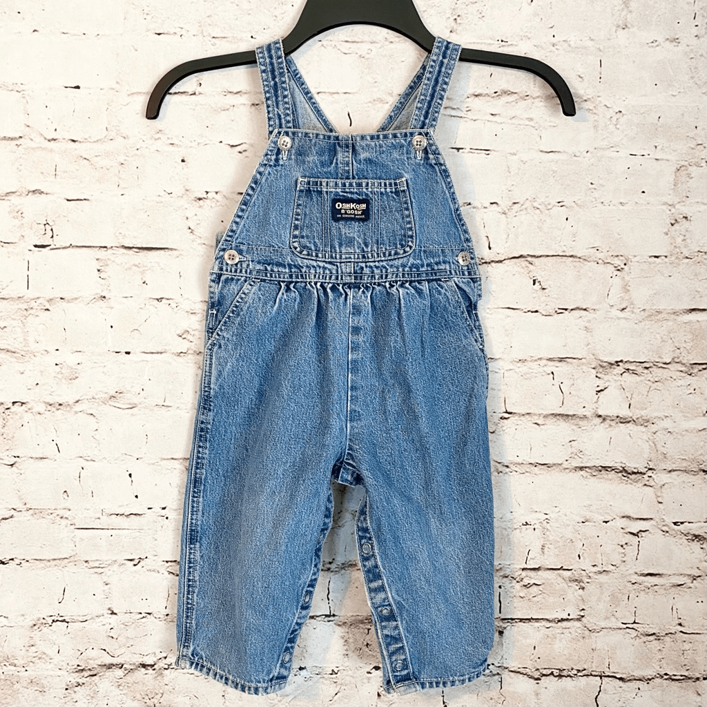 Vintage OshKosh B'Gosh Denim Overalls Blue Jean Tide Label Tag