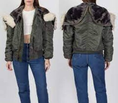 Vintage ALPHA INDUSTRIES N-2B Flying Mans Fur Hooded Parka Jacket