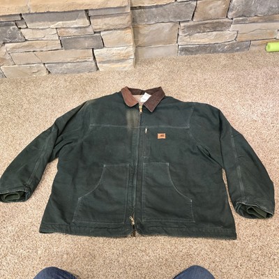 Carhartt C61 SPC Sandstone Duck Ridge Coat Size 4XL Spruce Green