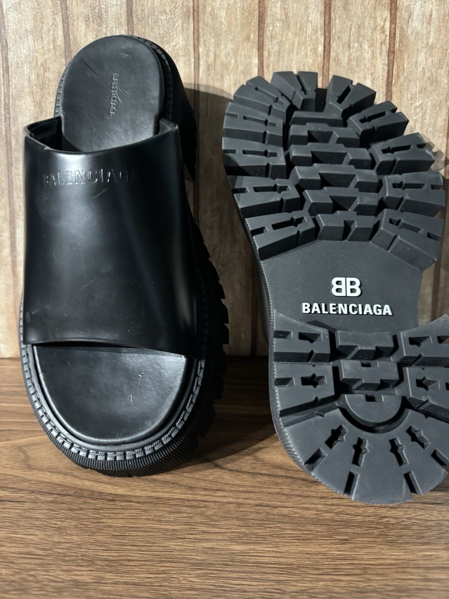 Balenciaga Tractor Slippers Size 38 Women's Slides Made In Italy