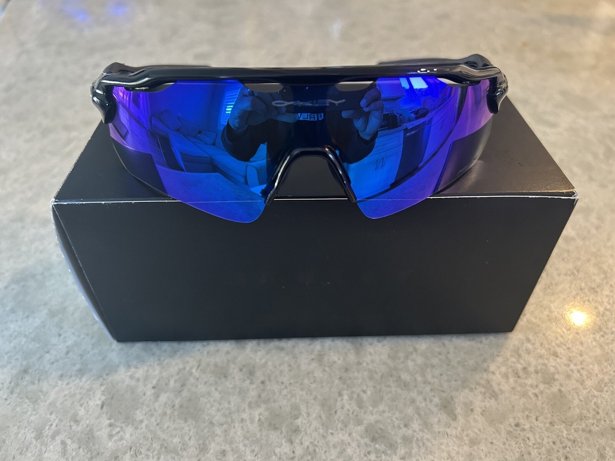 NEW Oakley RADAR EV PATH Polished Black Frame W/PRIZM BLUE LENS