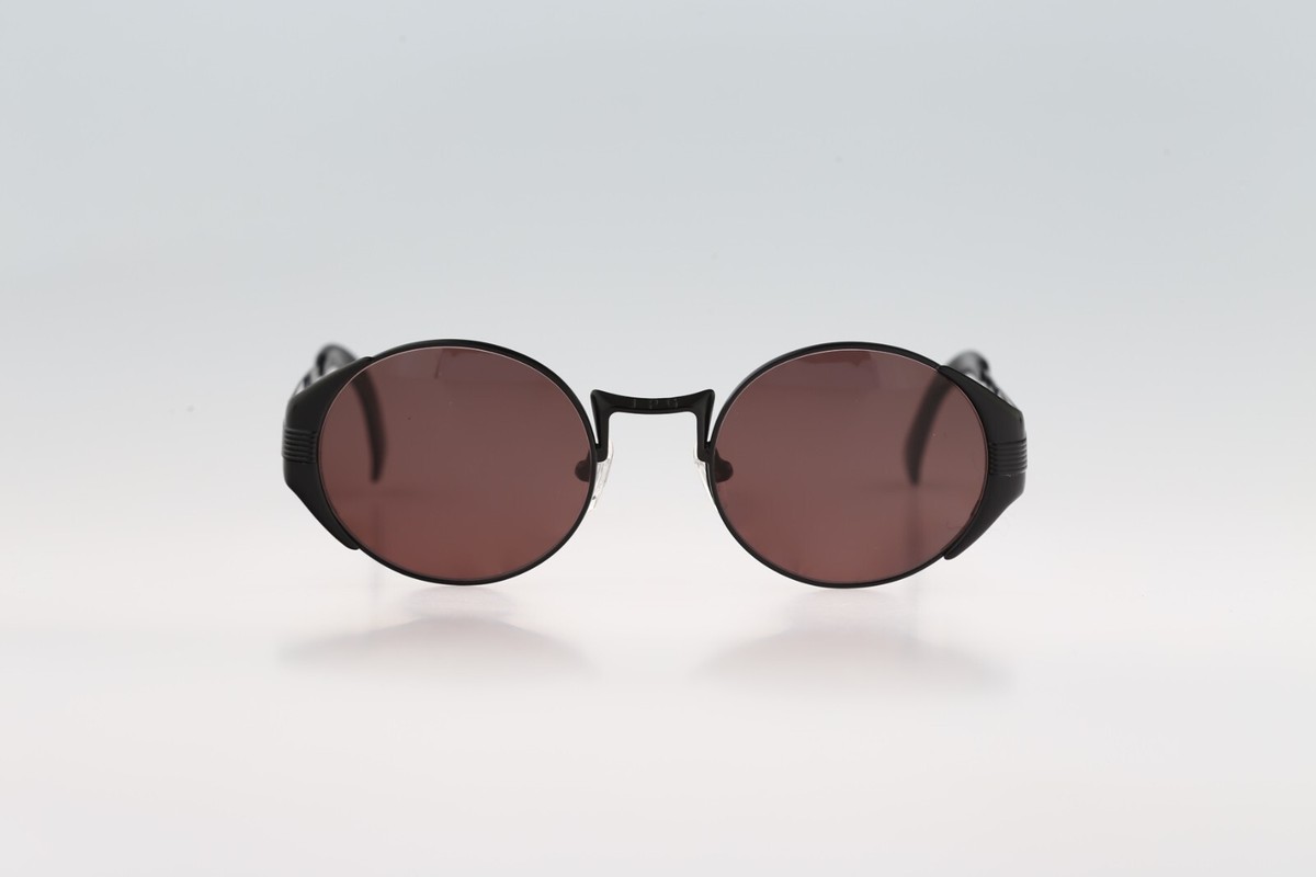 Jean Paul Gaultier 56-3174 4, Vintage 90s black steampunk round