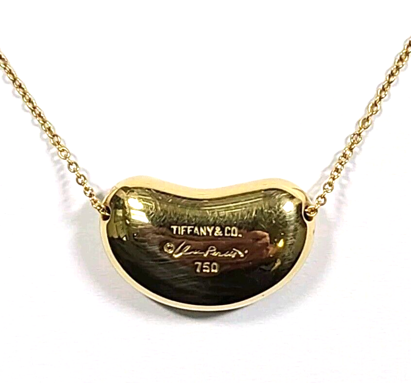 Tiffany & Co. Elsa Peretti 20mm Bean Pendant Necklace 18