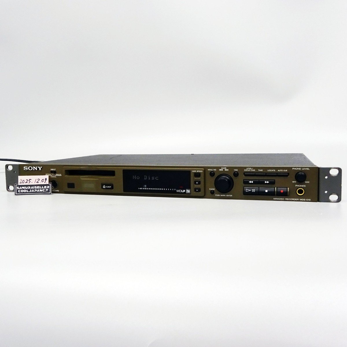 SONY MDS-E10 Professional MD Recorder Player Rack Mount Japan Used