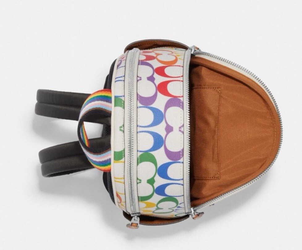 NWT COACH MINI COURT RAINBOW SIGNATURE COATED CANVAS BACKPACK