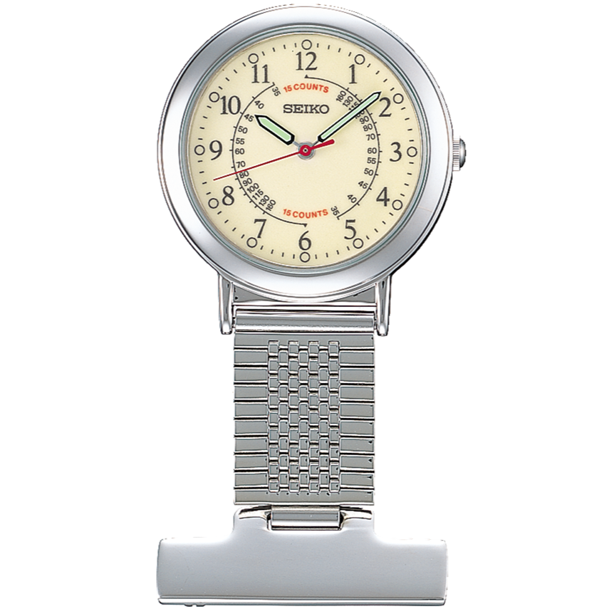 SEIKO SVFQ003 Nurse Watch with Simple Pulse Meter Dial [Pin Badge