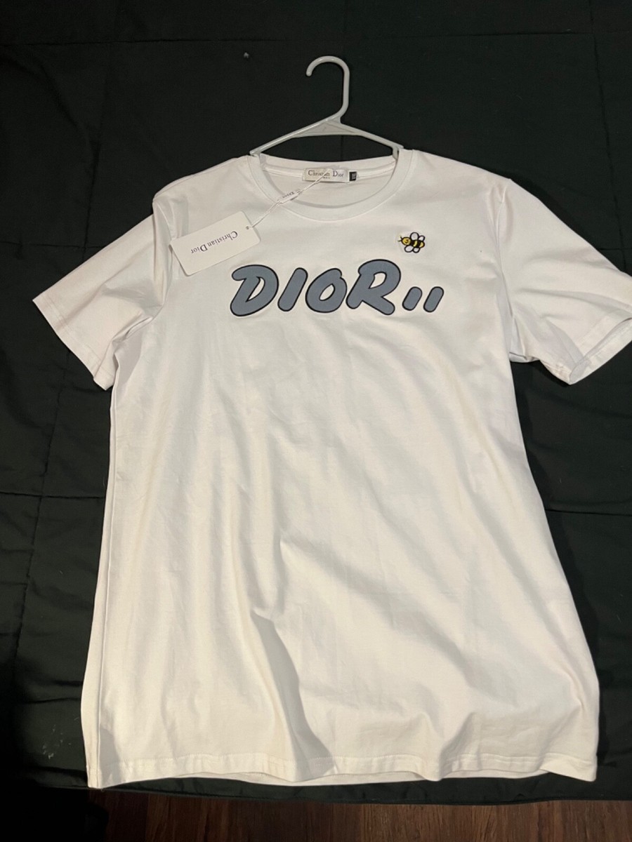 DIOR x KAWS collaboration bee logo white t shirt XXL | eBay