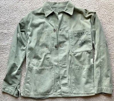 WW2 US Marines USMC P41 HBT Jacket Named | eBay