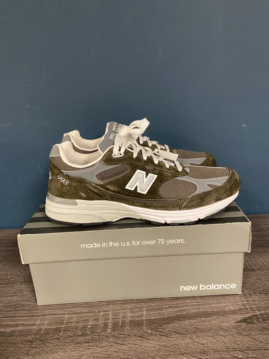 100 Authentic New Balance 993 Made in USA Military Green Size 11.5