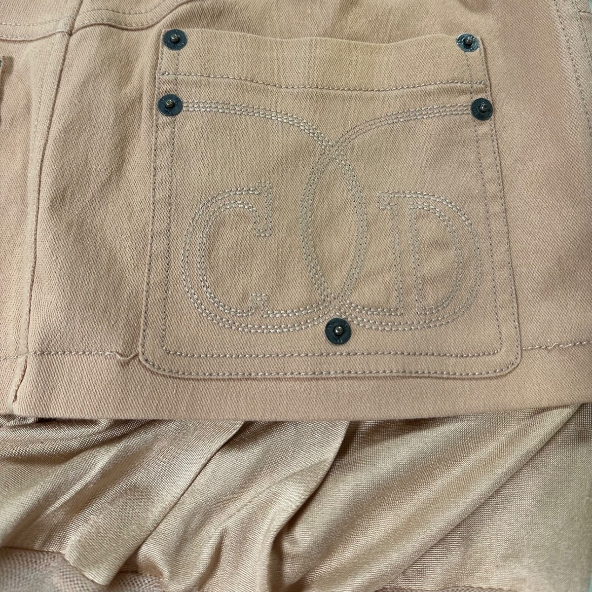 CHRISTIAN DIOR Spring Summer 2006 Lace Print Denim Docking Mini