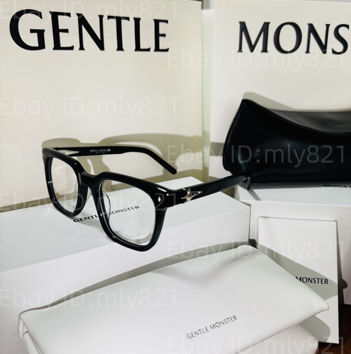 GentleMonster Sunglasses BOLD - OJO 01 Black Frame Clear Lenses | eBay