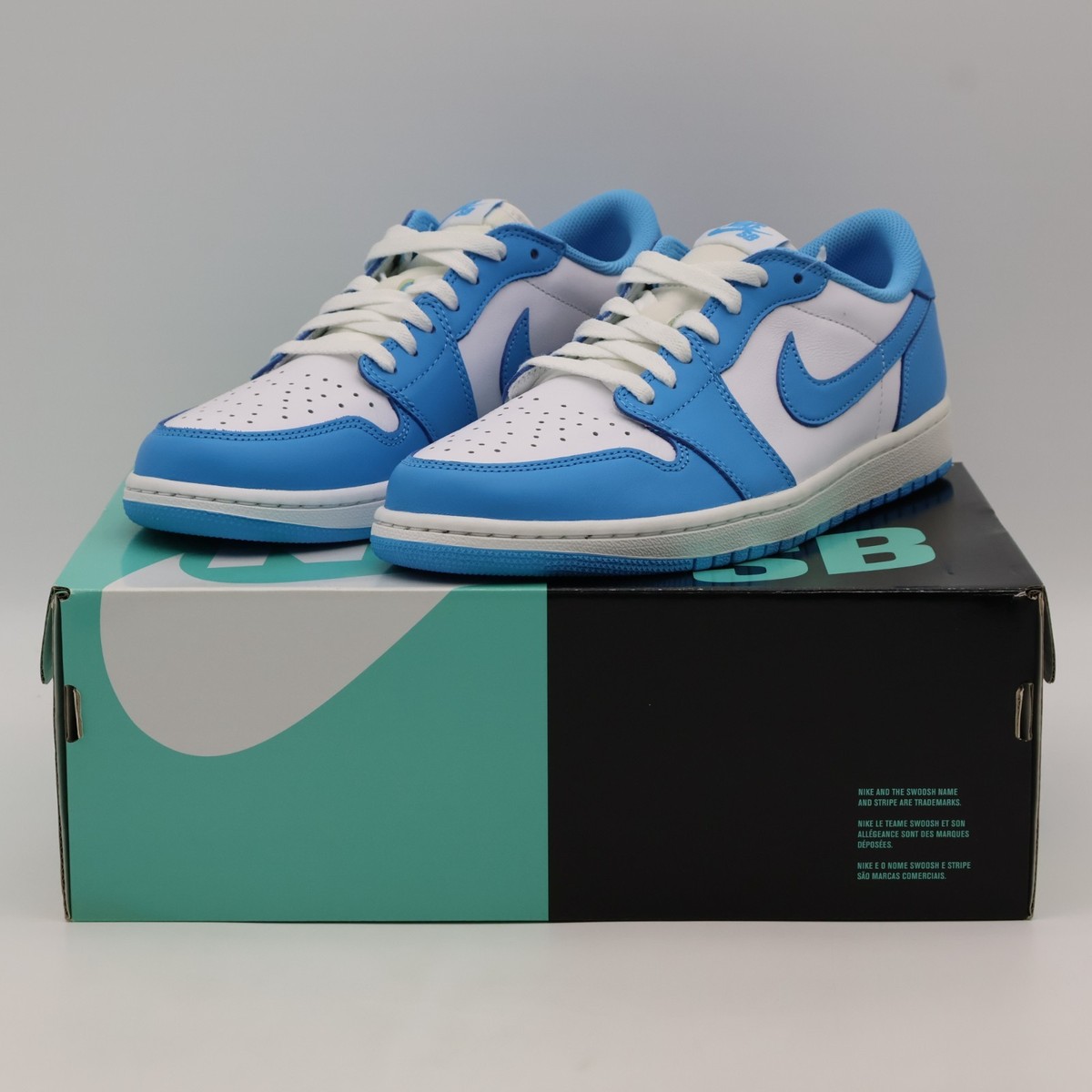 CJ7891-401 Nike SB Air Jordan 1 Low UNC Dark Powder Blue White