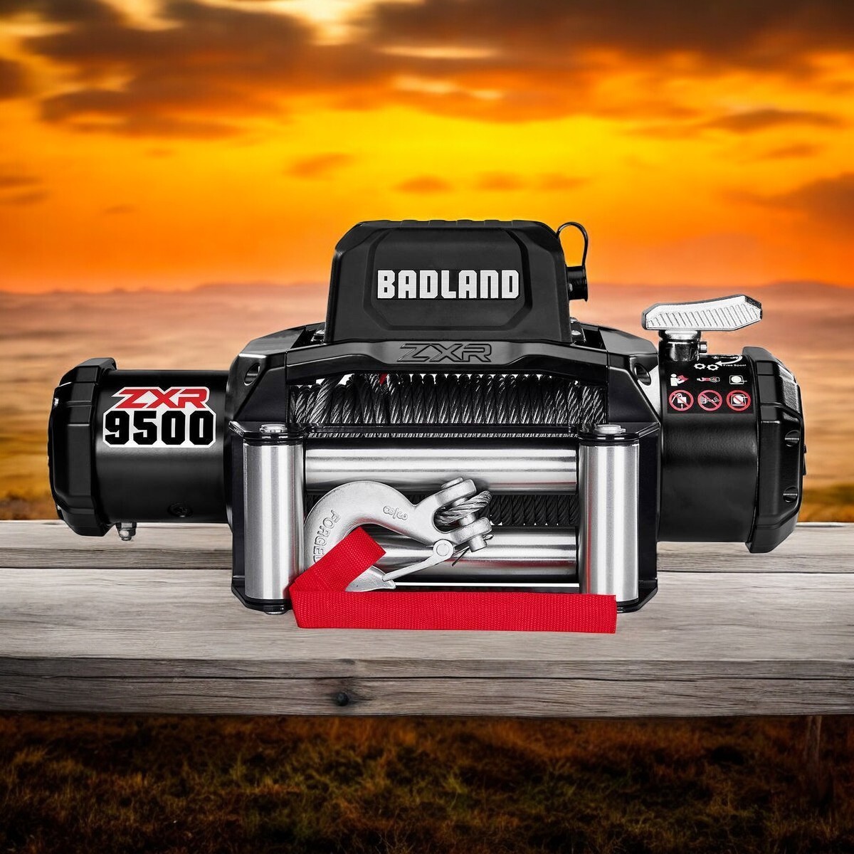 Badland 9500 Lb Heavy Duty Tow Winch ATV SUV Truck Utility Wire