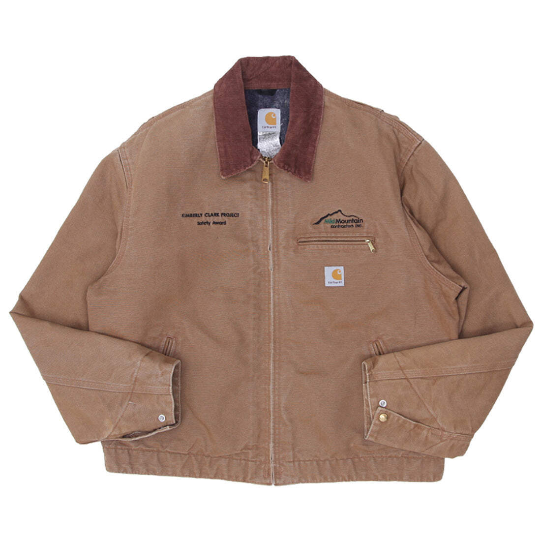 Vintage Carhartt J01 BRN Blanket Lined Detroit Jacket Made In USA