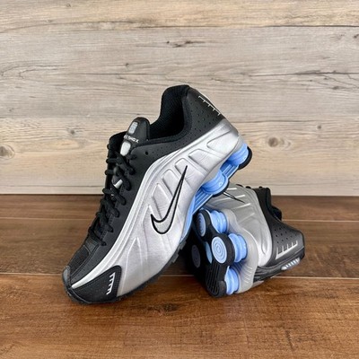 Nike Shox R4 Mens Size 11 Metallic Silver Black Psychic Blue Black