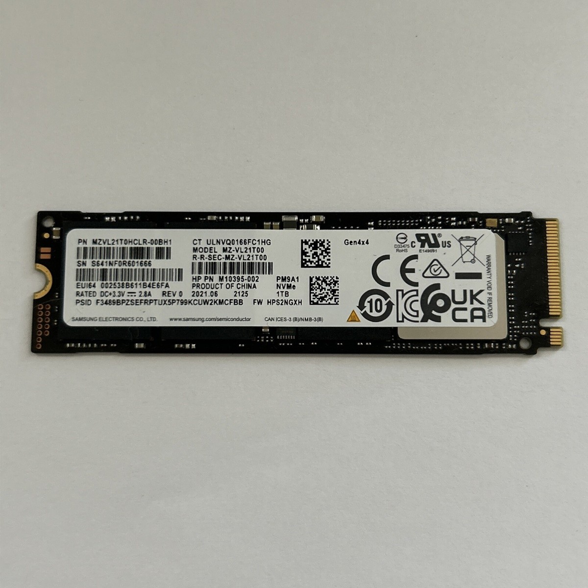 NEW Samsung PM9A1 1TB PCIe Gen 4.0 SSD,MZVL21T00,OEM 980 Pro, Fast
