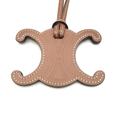 CELINE Triomphe Bag Charm Brown Key Holder Women | eBay