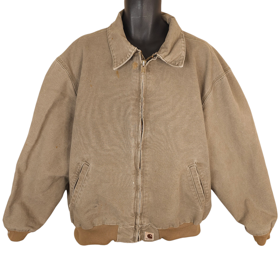 Vintage Carhartt Work Jacket Mens Size 2XL Beige Y2K J102 DES
