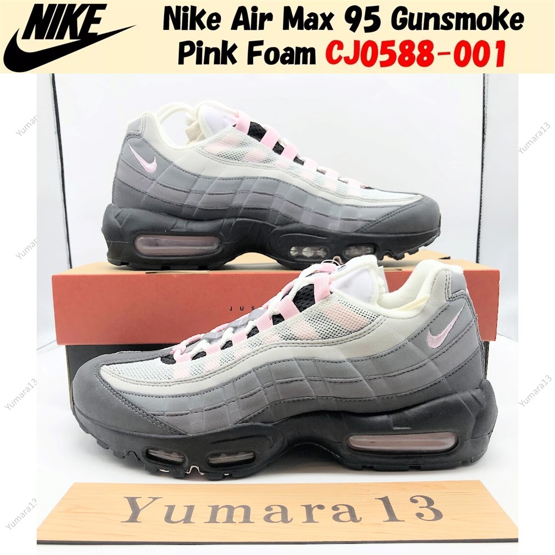 Nike Air Max 95 Gunsmoke Pink Foam CJ0588-001 Men's Size | eBay