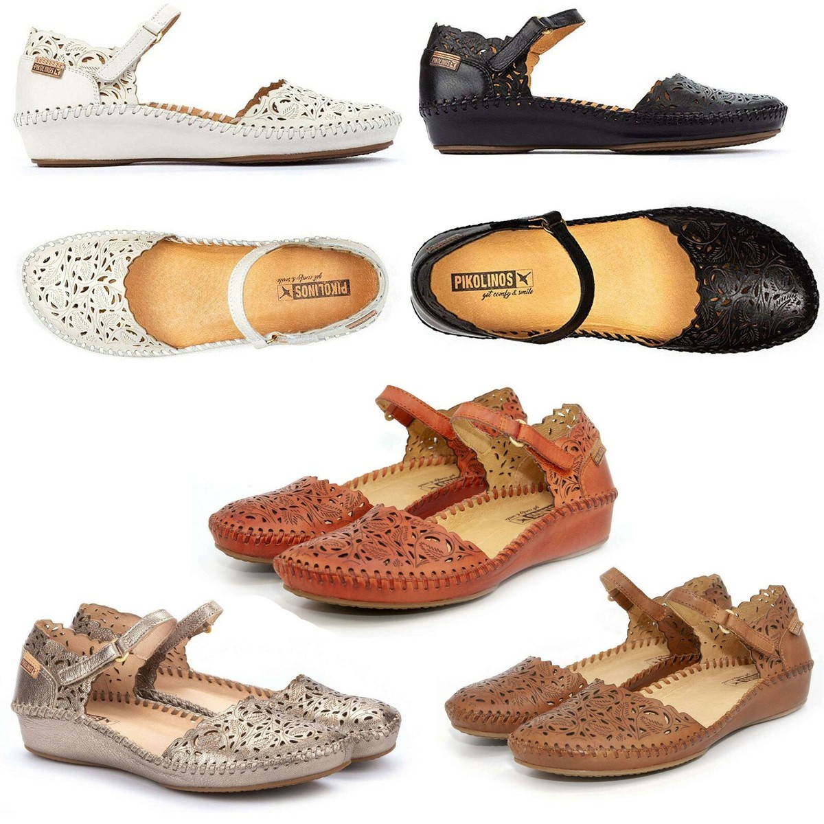 NEW Pikolinos Womens Puerto Vallarta Mary Jane Closed Toe Flat