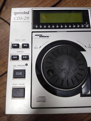 Gemini CDJ 20 Professional CD Player Deck Anti Shock Buffer Memory