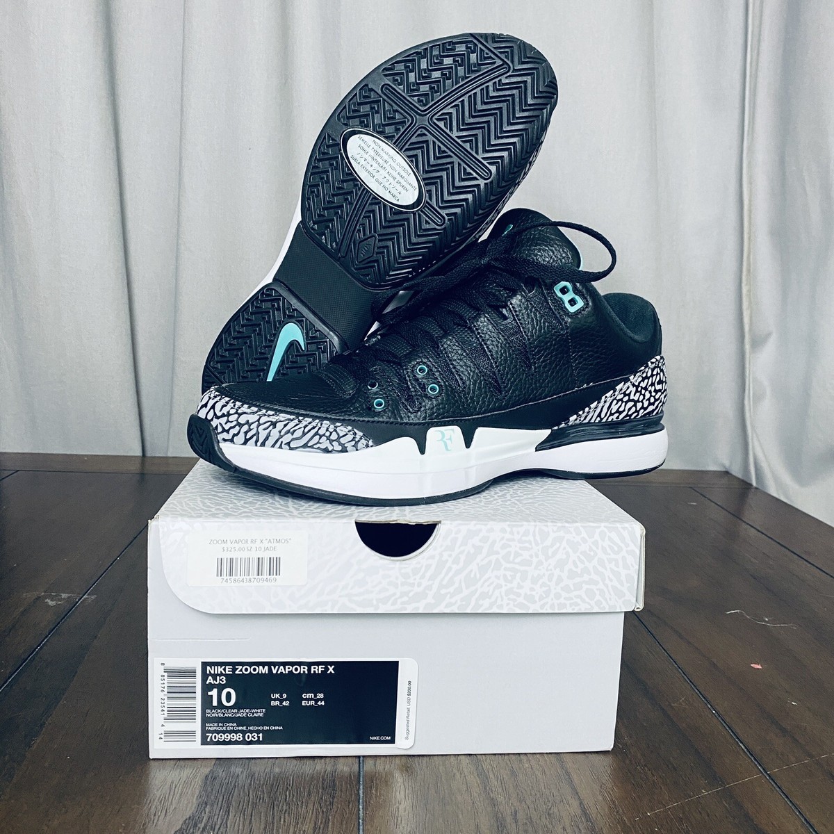 Nike Roger Federer Air Jordan Zoom Vapor RF x AJ3 Tennis Shoe 10