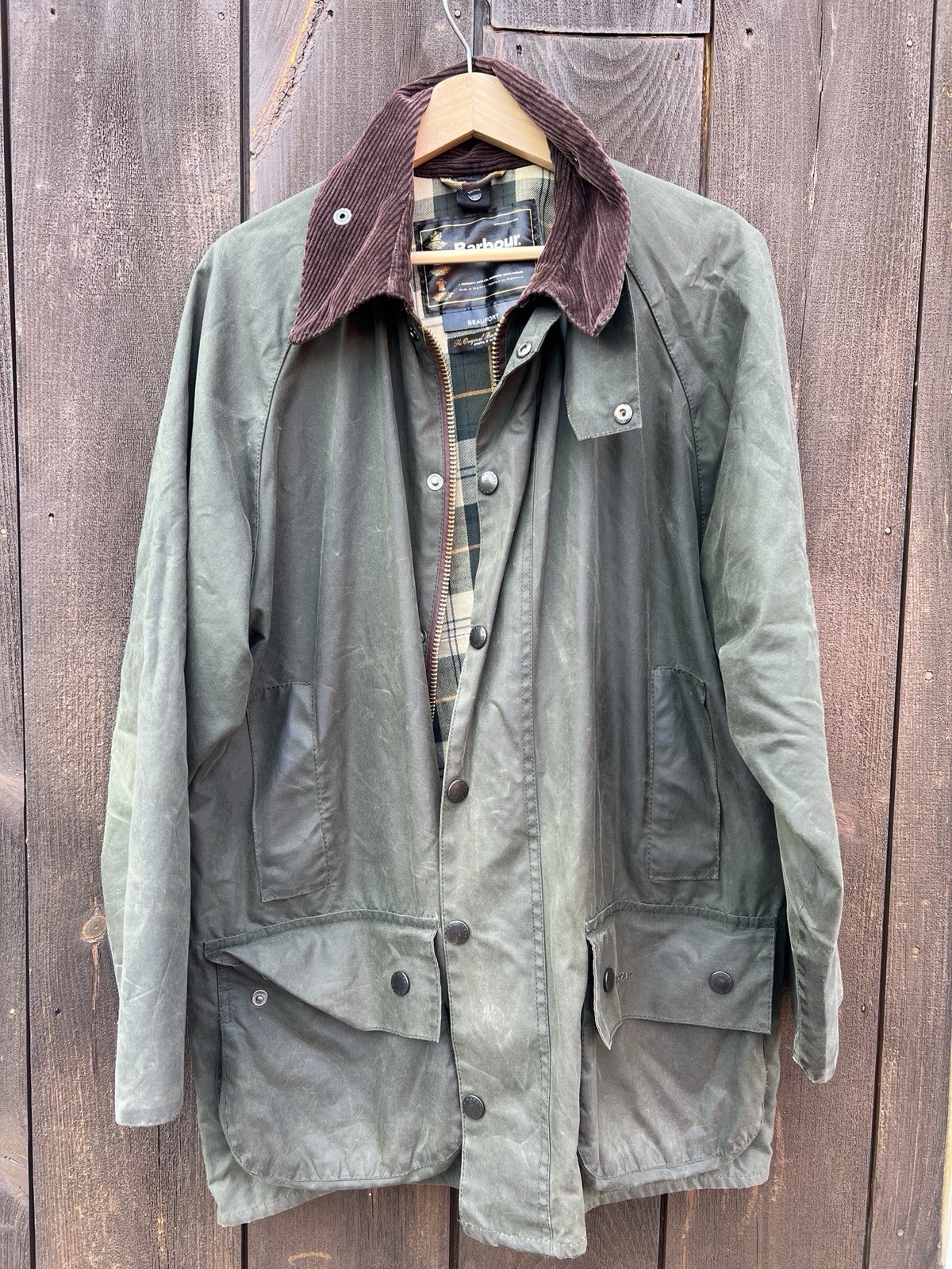 90s デッドストック 希少 42 セージ バブアー ビューフォート barbour
