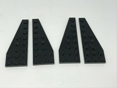 LEGO : 4x Plaque coin 8 x 3 - Réf 50304 50305 noir - Set 6863 7784