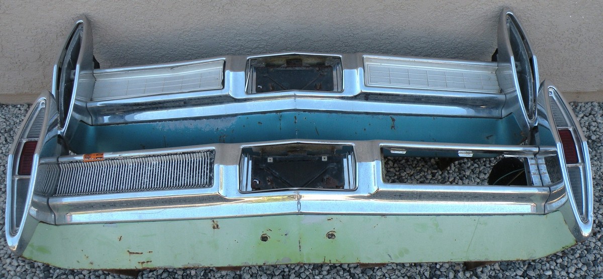 X CADILLAC NEW TRIPLE PLATED CHROME REAR BACK BUMPER 1967 67 OEM