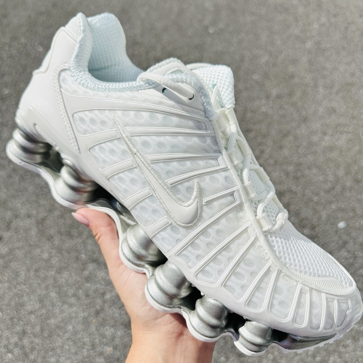 Nike Shox TL Sail White Silver Women's Sizes 8.5-11 AR3566-103 | eBay