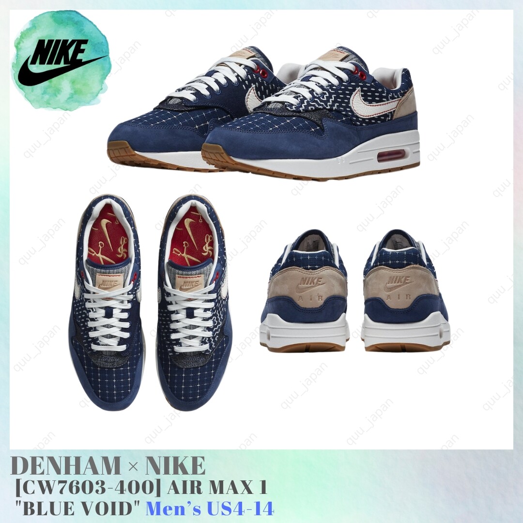 Size 8 - Denham x Nike Air Max 1 Blue Void for sale online | eBay